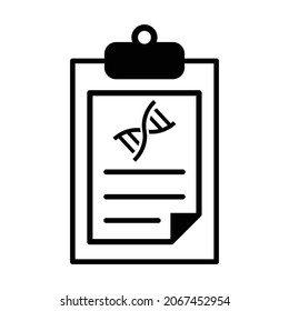 DNA medical report icon vector on trendy design.
