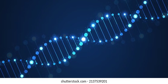 ADN. Ciencia médica, biotecnología genética, biología química. Concepto de tecnología de la innovación y experiencia en tecnología nana