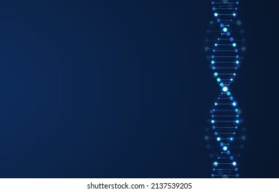 DNA. Medical science, genetic biotechnology, chemistry biology. Innovation technology concept and nano technology background