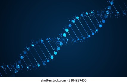 DNA. Medical science, genetic biotechnology, chemistry biology. Innovation technology concept and nano technology background