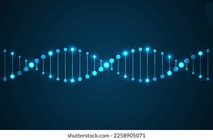 DNA. Medical science, genetic biotechnology, chemistry biology. Innovation technology concept and nano technology background