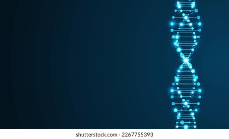 DNA. Medical science, genetic biotechnology, chemistry biology. Innovation technology concept and nano technology background