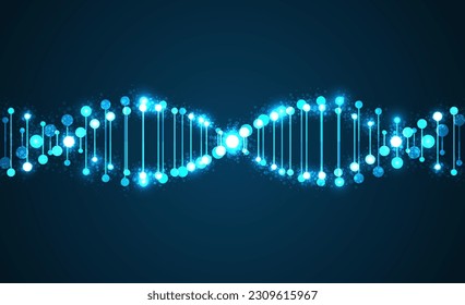 DNA. Medical science, genetic biotechnology, chemistry biology. Innovation technology concept and nano technology background