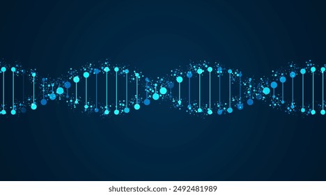 DNA. Medical science, genetic biotechnology, chemistry biology. Innovation technology concept and nano technology background