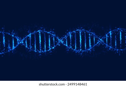 DNA. Medical science, genetic biotechnology, chemistry biology. Innovation technology concept and nano technology background