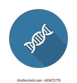 DNA and Medical Services Icon. Flat Design. Isolated.