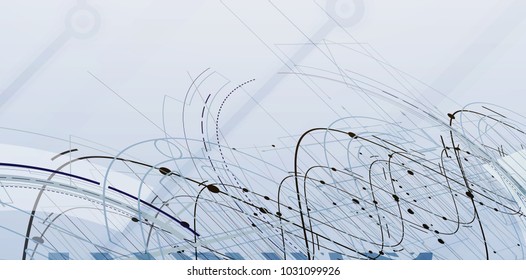 dna and medical and technology background. futuristic molecule structure presentation