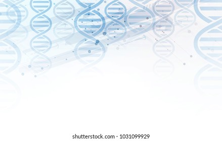 dna and medical and technology background. futuristic molecule structure presentation