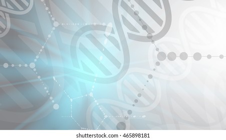 dna and medical and technology background. futuristic molecule structure presentation. for business solution