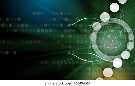 dna and medical and technology background. futuristic molecule structure presentation. for business solution