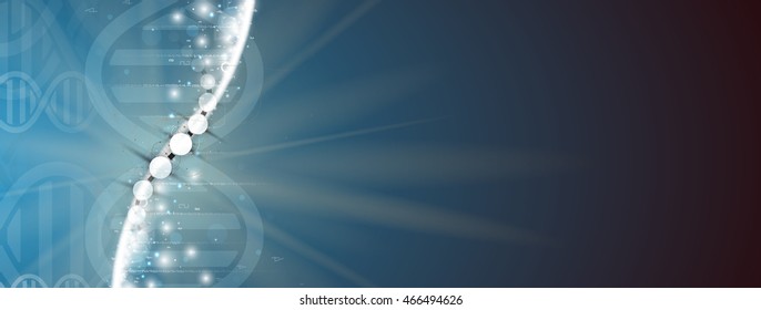 dna and medical and technology background. futuristic molecule structure presentation. for business solution