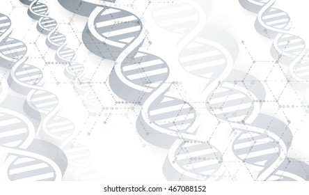 dna and medical and technology background. futuristic molecule structure presentation. for business solution