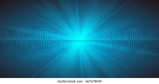 dna and medical and technology background. futuristic molecule structure presentation. for business solution