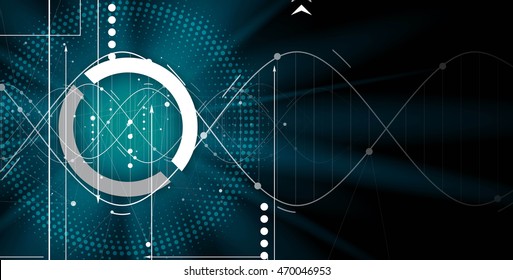 dna and medical and technology background. futuristic molecule structure presentation. for business solution