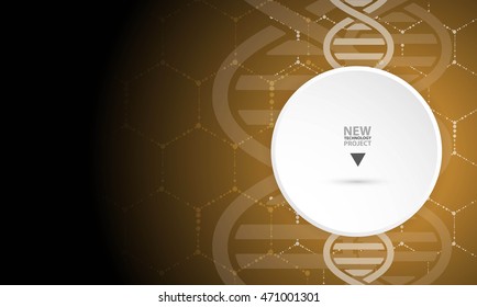 dna and medical and technology background. futuristic molecule structure presentation. for business solution