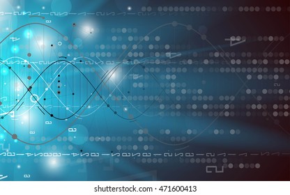 dna and medical and technology background. futuristic molecule structure presentation. for business solution