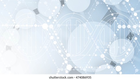 dna and medical and technology background. futuristic molecule structure presentation. for business solution