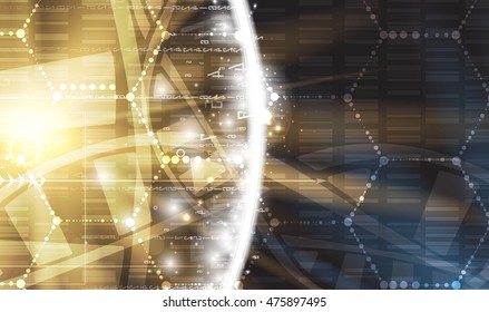 dna and medical and technology background. futuristic molecule structure presentation. for business solution. are designed to provide a great process.