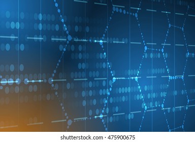 dna and medical and technology background. futuristic molecule structure presentation. for business solution