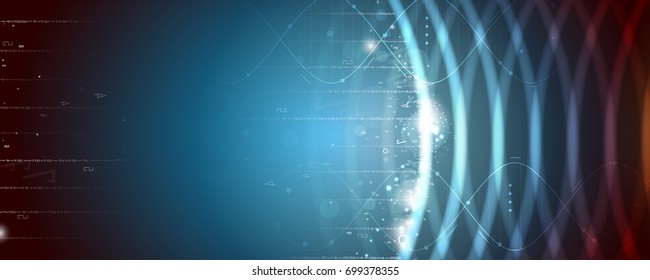 dna and medical and technology background. futuristic molecule structure presentation. for business solution