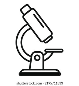 Dna microscope icon outline vector. Gmo food. Test laboratory