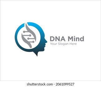 dna mind logo designs for education health and lab icon