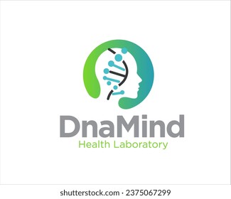 dna mind logo designs simple modern for medical service