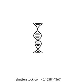 DNA minimal line icon vector