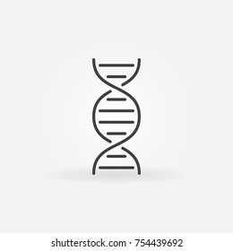 DNA minimal vector concept icon or design element in outline style