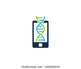 Dna Mobile Icon Logo Design Element