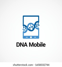 DNA Mobile logo vector concept, icon, element, and template for company