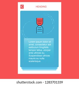 DNA mobile vertical banner design design. Vector