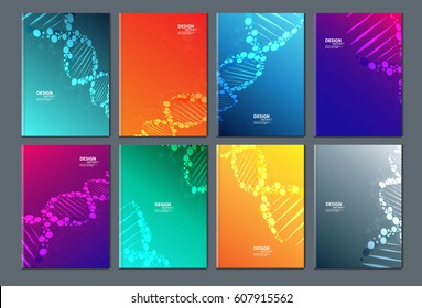 Dna modern abstract composition. Text frame surface. brochure cover design. Title sheet model set. Front page font. vector design.