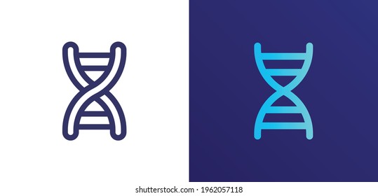 DNA modern symbol icon vector illustration.