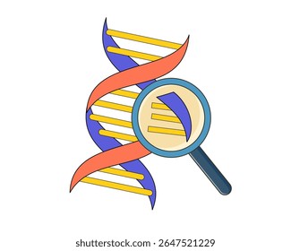 Modificação do DNA usando tecnologia CRISPR DNA strand editando ilustração vetorial