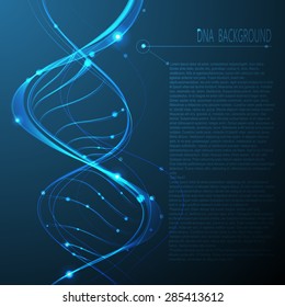 DNA molecular background. Vector illustration.