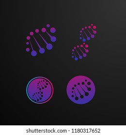 DNA molecular logo concept, logo with philosopy mean energy grow dream creative and spirit