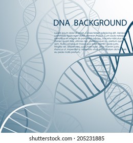 DNA molecular structure background. Vector illustration.