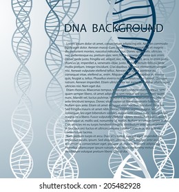DNA molecular structure background. Vector illustration.