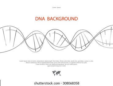 DNA molecular structure background. Vector illustration.