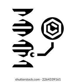 dna molecular structure glyph icon vector. dna molecular structure sign. isolated symbol illustration