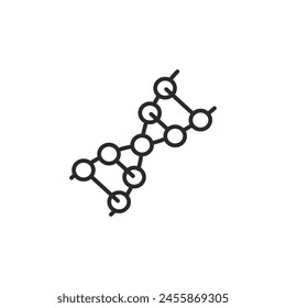 DNA molecular structure icon, representing the fundamental aspect of genetics and biological inheritance. Ideal for scientific, educational, and medical contexts. Vector illustration 