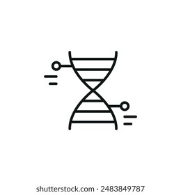 DNA molecular structure icon, representing the fundamental aspect of genetics and biological inheritance. Ideal for scientific, educational, and medical contexts. Vector illustration 