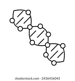 dna molecular structure line icon vector. dna molecular structure sign. isolated contour symbol black illustration