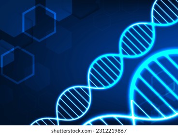 DNA molecular structure technology background shows the connection of the DNA structure for information used in medicine Suitable for poster work and work related to science