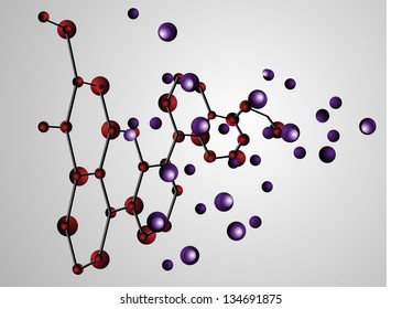 Dna molecule, abstract background