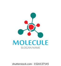 DNA Molecule atom logo abstract technology design vector