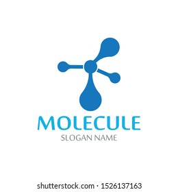 DNA Molecule atom logo abstract technology design vector