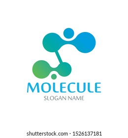 DNA Molecule atom logo abstract technology design vector