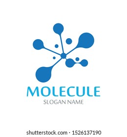 DNA Molecule atom logo abstract technology design vector